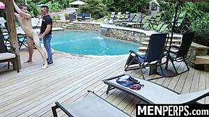 The gay officer tricks and punishes the twink suspect with a thorough stripsearch