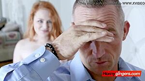 redhead lucy craves stepfather drilling her tight pussy so bad