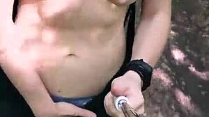 public erotica a girl with gorgeous small 18+ breasts walks in nature in short shorts and a t-shirt anna mole