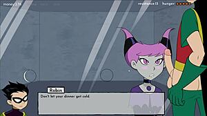 raven gives handjob in 18titans episode 13