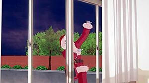 Helen Parr as Elastigirl Sucks Wrong Santa in Fantasy