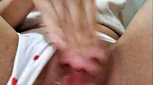 Brazilian Teen Shows Close-Up, Tears Pussy with Thick Rubber Cock