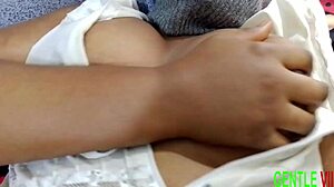 Ebony Woman Masturbating Then Hardcore Fuck With Tenant