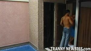 Join our steamy trans threesome with shemales, blowjobs, and big black cocks 😈💦