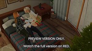 3D Christmas hentai with Blake Lively under the mistletoe