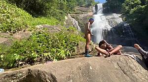 Amateur Interracial Fuck With Skinny Black Girl And Monster Cock At Waterfall On Hardpornlinks