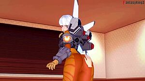 Valkyrie gives blowjob in POV