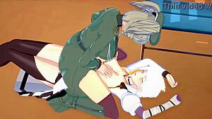 imu and miyabi get wild with lesbian play and futanari sex in senran kagura
