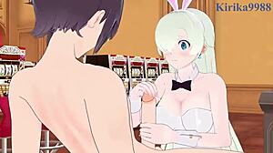 diane and elizabeth liones in bunny girl outfits