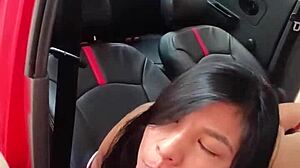 Homemade anal sex in motel parking with cum in ass