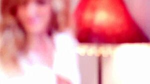 Busty Brett Masturbates In Her Red High Heels