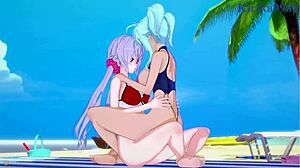 Cagliostro, Chris Yukine, and Maria Cadenzavna Eve in Wild Futanari Hentai Sex