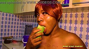 from kitchen to bathroom, hardcore action with bbc, long dick, ebony, hairy pussy, naughty latina