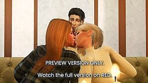 3D Christmas hentai with Blake Lively under the mistletoe
