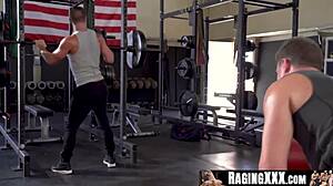 I... I mean, post-workout passion turns into gay anal fuck fest with bodybuilder