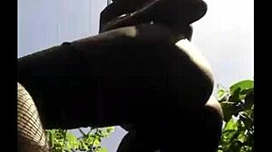 flexible ebony pussy fucked outdoor in gym secretary scene