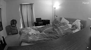 Ebony girl takes big black cock sideways for intense cum.