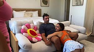 Couple Swap with Hotwives Riding Big Cocks in Curvy Action