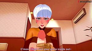 Valkyrie gives blowjob in POV