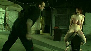 Overseas Female Slave Trained On Triangular Horse With Whipping