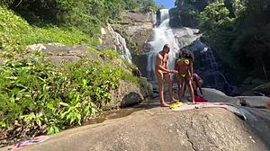 Amateur Interracial Fuck With Skinny Black Girl And Monster Cock At Waterfall On Hardpornlinks