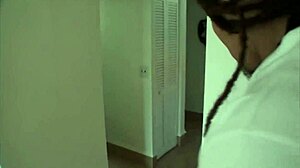 Wife Rides Husband's Cock While Friend Fingers Her Ass in Missionary POV