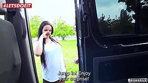 Stunning German Cam Girl Jolee Love Squirts in Bums-Bus