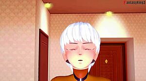 Valkyrie gives blowjob in POV