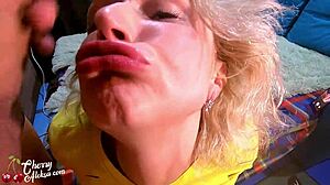 The milf plays with pussy sex toys and does doggystyle