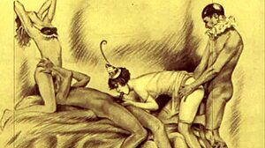 vintage erotic cartoon illustration