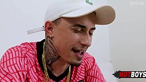 Watch the teen suck that huge cock and get assfucked!