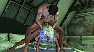 The biker said, 'I've claimed your rear as mine' in this hentai scene