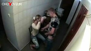 public voyeur hot blonde being baked hard in a bakery utility room 😏