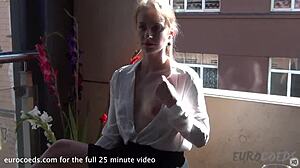 V Masturbating in Open Sun on Downtown Riga Balcony Last Month