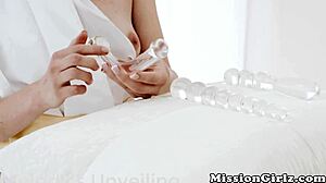 Stainless Mormon Teens Hint At Fun With A Big Dildo In Lesbian Play