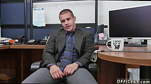 hardcore gay the manager is not an easy stud to please