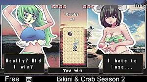 Bikini & Crab Season 2 Striptease Game Clothes Ripped Anime Hentai