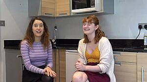 do these sweet german students lick each other during their erotic reunion?