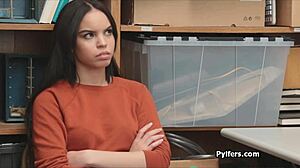 teen latina thief blows after getting caught!