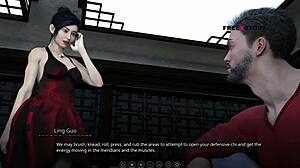 in the seven realms, ling and leyala start massaging atlas, but it turns into hot threesome sex!