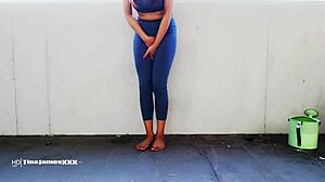 Desperation Pee 1 - Locked Out On The Balcony