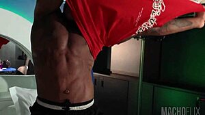 i found the door open and helped this blindfolded guy in the room