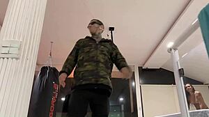 Tattooed Brunette Nympho with Chest Piercing Shows Off Until Getting Dick Part 2