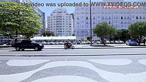 Young Cariocas drill the Russian tourist's tight backside hard