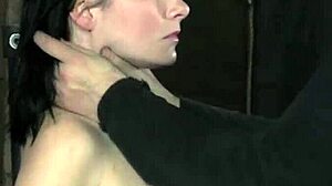 Whipped Submissive Bound In Stockings And Lingerie Under Rough Male Dom Treatment