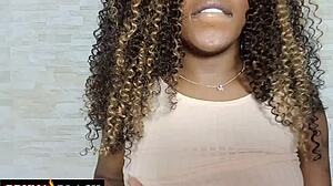 Guided virtual masturbation session where teen 18+ ebony squirts in pov