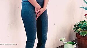 Desperation Pee 1 - Locked Out On The Balcony