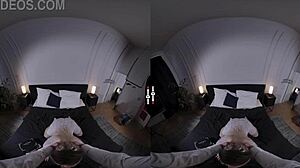 Big Big Boss Dominates in Dark Room VR: Blonde Shaved Pussy and Ass Action