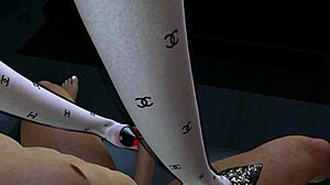 asian milf teases big cock in 3d anime