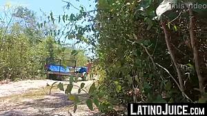 tattooed latino cain gomez gets bred hard outdoors by robert.